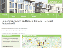 Tablet Screenshot of conzepta-city-immobilien.de